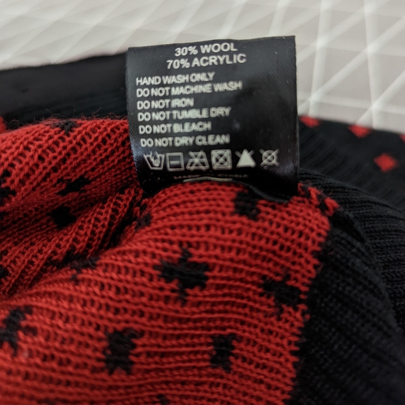 Red button up skull cardigan, Small - Picture 6 of 8